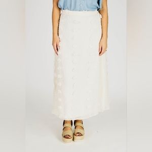 Mod Boutique Black Swiss Dot Maxi Skirt